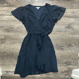 Miami Blue Wrap Ruffled Sundress